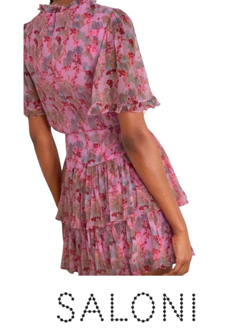 SALONI Pink Floral Mini Dress